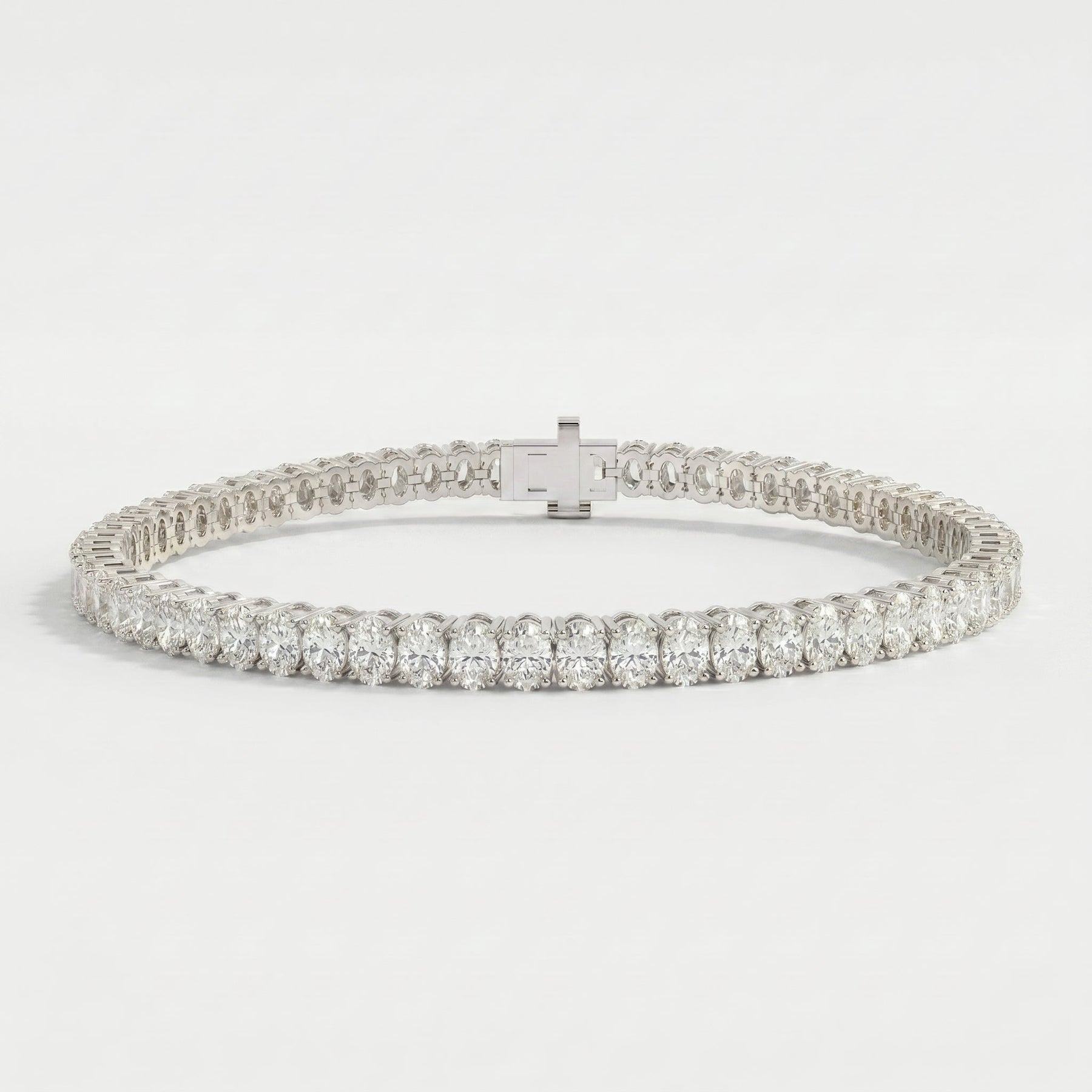 Oval Shape Diamond Tennis Bracelet