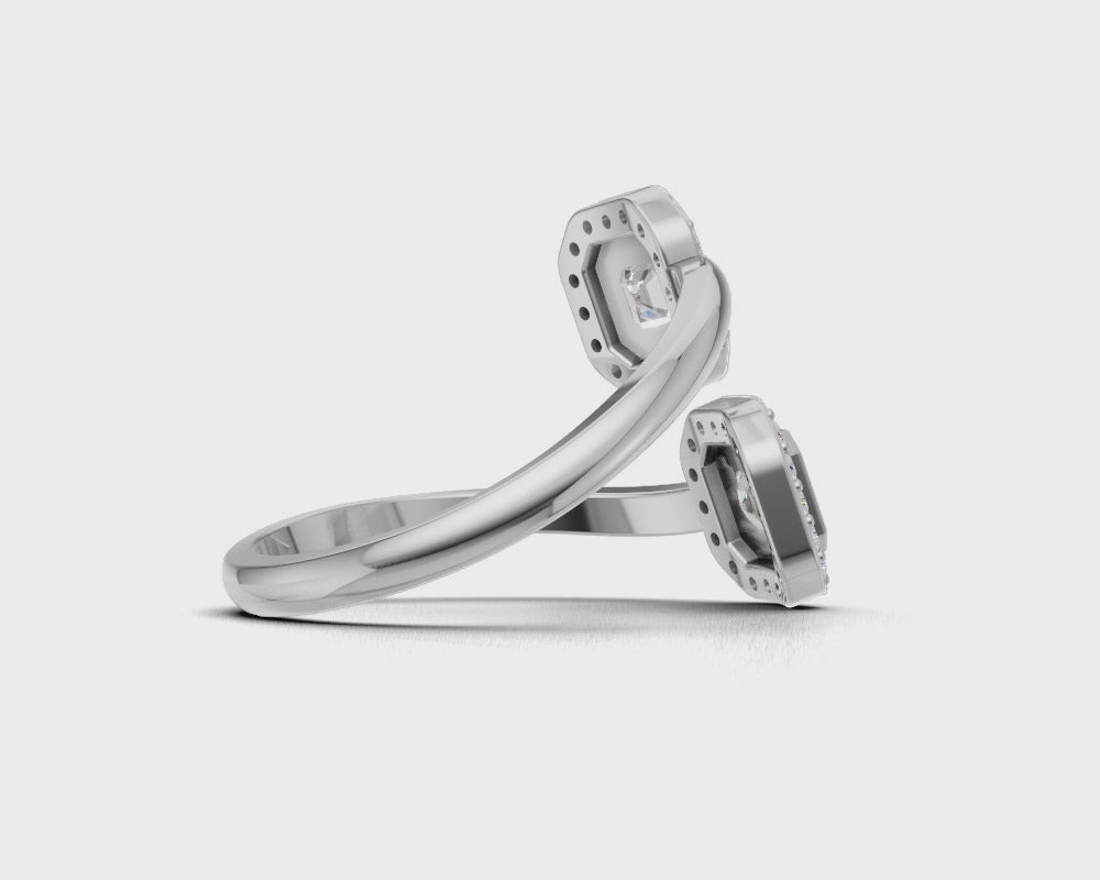 The "Everlasting Sparkle" 925 Silver CZ Bypass Ring