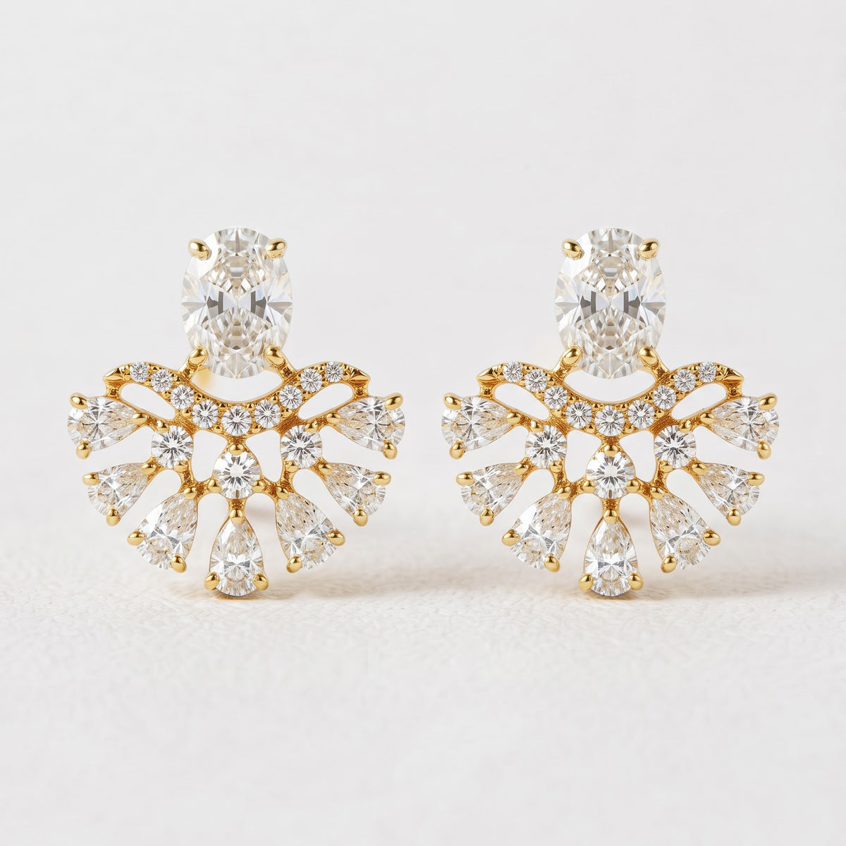 Oval & Pear Cut Drop Earrings | Chandelier Earrings |